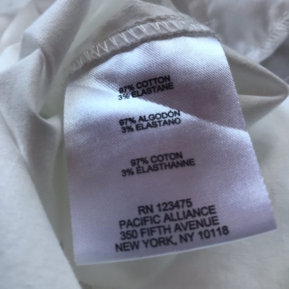 Ellen Tracy White Cotton Sleeveless Top - Picture 3 of 3